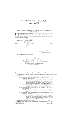 statutory rules. - Federal Register of Legislation