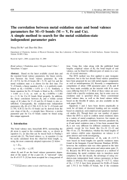 The correlation between metal oxidation state and bond valence