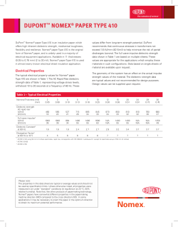 Nomex&reg; Type 410 - Technical Data Sheet