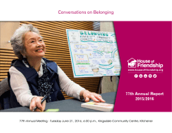 Conversations on Belonging