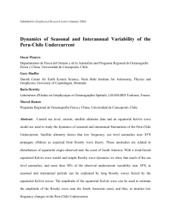 Dynamics of Seasonal and Interannual Variability of the Peru