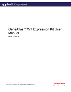 GeneAtlas® WT Expression Kit, User Manual