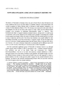 kisw ahili-speaking africans in germany before 1945