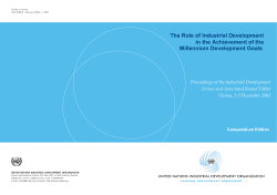 The Role of Industrial Development in the Achievement of