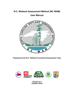 NC Wetland Assessment Method (NC WAM