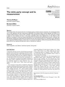 The niche party concept and its measurement