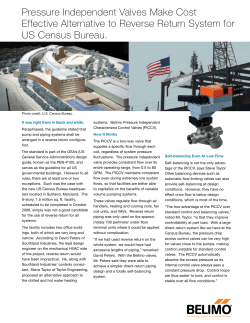 Pressure Independent Valves Make Cost Effective Alternative to