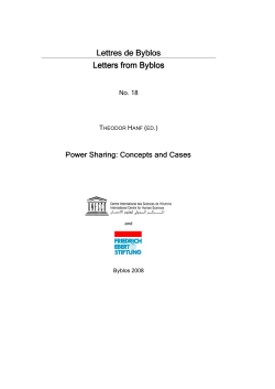 Power Sharing: Concepts and cases - Bibliothek der Friedrich