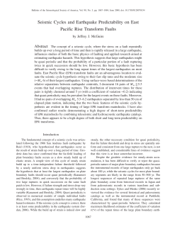 Seismic Cycles and Earthquake Predictability on East Pacific Rise
