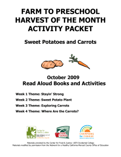 farm to preschool harvest of the month activity packet