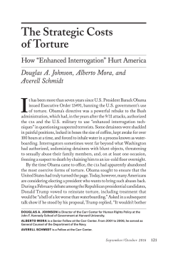 The Strategic Costs of Torture