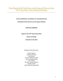 Executive Summary Task Force on the Legacy of Slavery ENGLISH