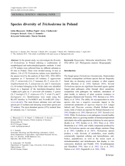 Species diversity ofTrichodermain Poland | SpringerLink