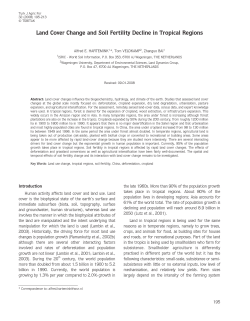 Land Cover Change and Soil Fertility Decline in