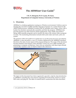 The ARMSim# User Guide