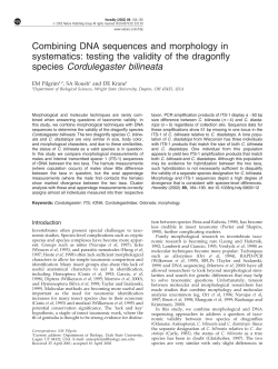 Combining DNA sequences and morphology in systematics