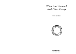 What is a Woman ? And Other Essays