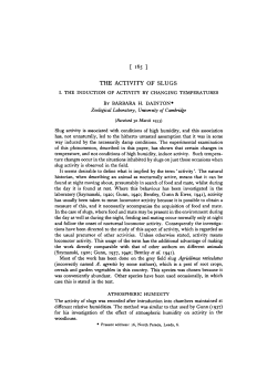 the activity of slugs - Journal of Experimental Biology