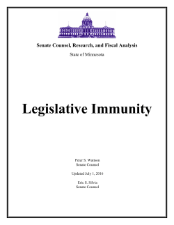 Legislative Immunity