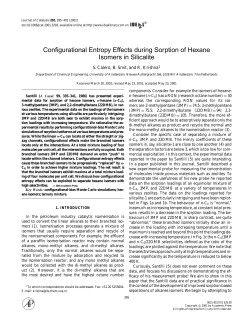 Configurational Entropy Effects during Sorption of Hexane Isomers