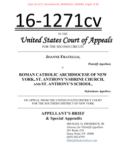 Fratello`s Opening Brief