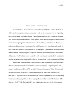 Rowley 1 Making sense in a nonsensical world In Lewis Carroll`s
