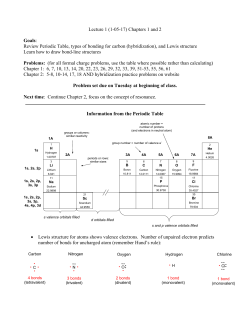 review of Lewis structure and hybridization