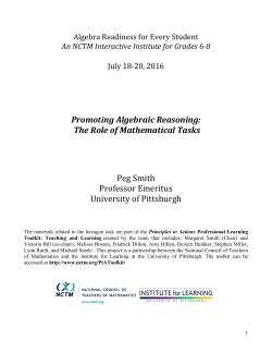Handouts - National Council of Teachers of Mathematics