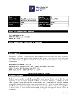 Table of Contents - San Ignacio University