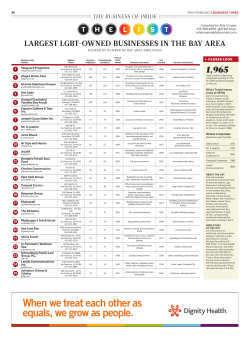 25 largest LGBT owned businesses in the Bay Area