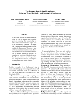 The Domain Restriction Hypothesis: Relating Term