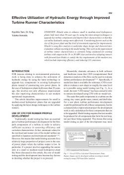 Effective Utilization of Hydraulic Energy through