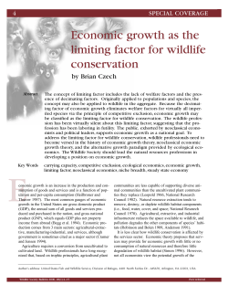 Economic growth as the limiting factor for wildlife
