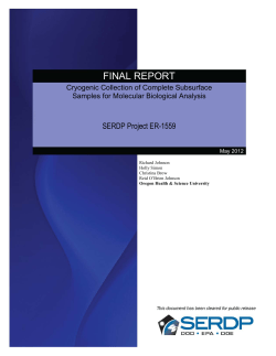 Final Report - Strategic Environmental Research and Development