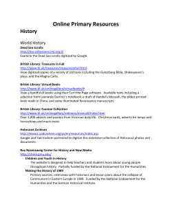 Online Primary Resources