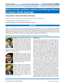 Semi-circular surface cracks and flaking failures in silicon nitride