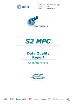 Sentinel-2 Data Quality Report