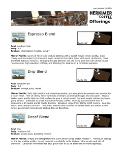 Offerings - Herkimer Coffee
