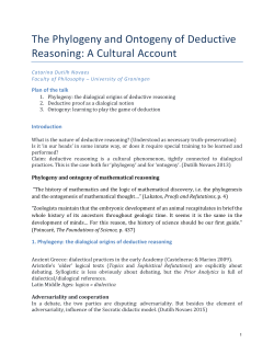 The Phylogeny and Ontogeny of Deductive Reasoning: A Cultural