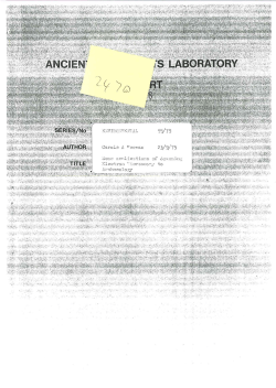 Some Applications of Scanning Electron MicroscOP[ to Archaeology