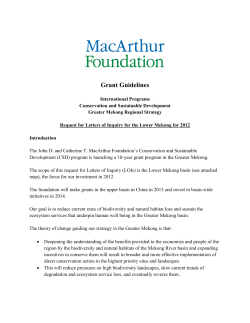 2012 Guidelines for the Lower Mekong