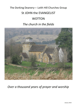 St John the Evangelist Wotton - Parish Profile and Needs