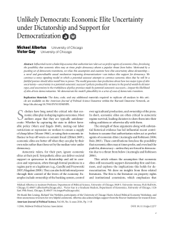 Unlikely Democrats: Economic Elite Uncertainty under Dictatorship