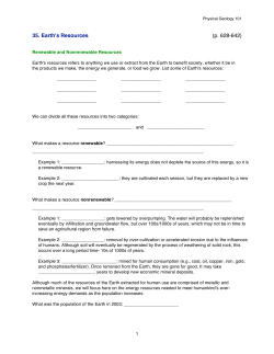 35. Earth`s Resources (p. 628-642)