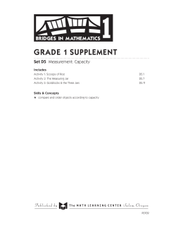 Grade 1 supplement - The Math Learning Center