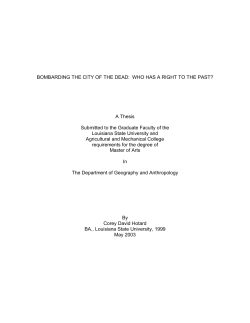 A Thesis Submitted to the Graduate Faculty of the Louisiana State