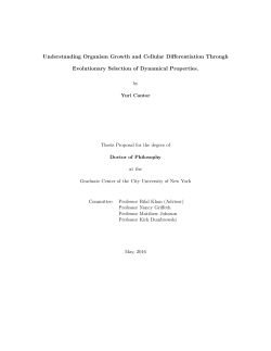 Understanding Organism Growth and Cellular Differentiation