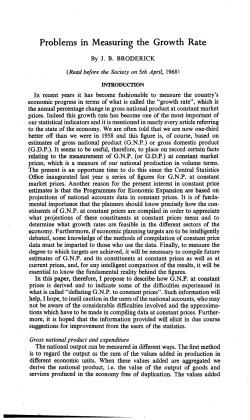 Problems in Measuring the Growth Rate