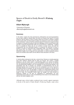 Spaces of Death in Emily Bront&euml;`s Wuthering Heights