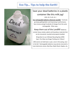 Save your dead batteries in a plastic container like this milk jug!